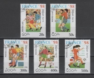 (S0553) LAOS, 1996 (World Football Championships). Used
