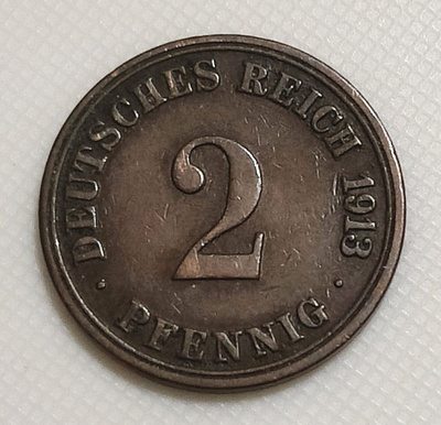 Saksa 2 Pfennig 1913A