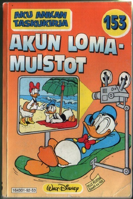Aku Ankan Taskukirja 153 Akun lomamuistot (1p 1992)
