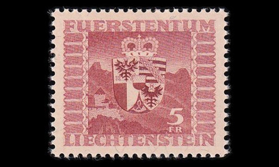 Liechtenstein 252 ** Käyttösarja vaakuna (1947)