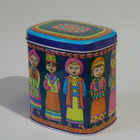 Saranallinen vintage peltirasia - kansallispuvut Ukraina - pikkukuva 3