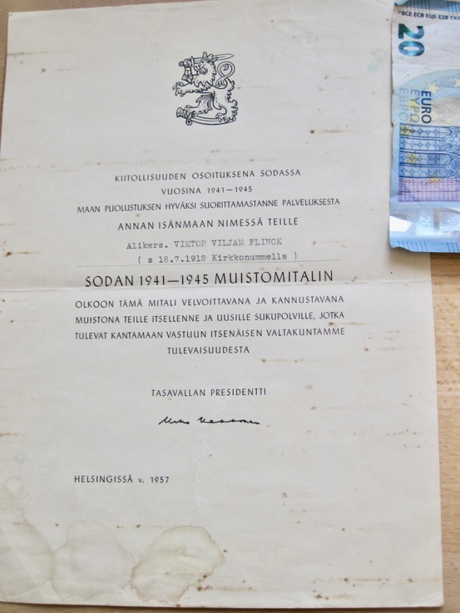 VANHA Luovari Jatkosodan Muistomital