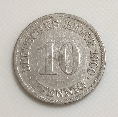 Saksa 10 Pfennig 1900G