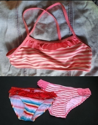 Bikinit ja 2 kpl uimahousuja