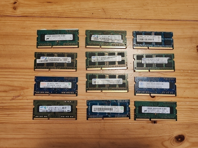 12 kpl DDR3 Kannettavan Muisteja