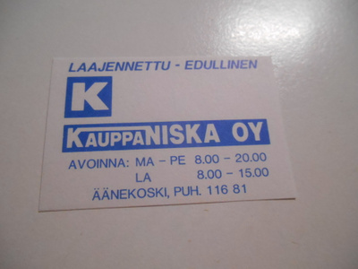 TT Etiketti K-Kauppaniska OY Äänekoski
