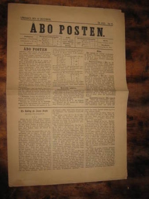 Sanomalehti : Åbo Posten 13.12.1873