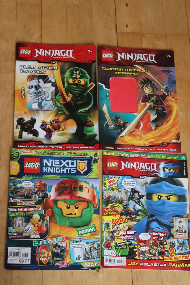 4 kpl LEGO Ninjago -lehteä (3/2016, 3/2018 ja 2 muuta)
