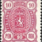 1889 Vaakunamerkit 10 p rusonpunainen ** LaPe 29 h B - pikkukuva 1