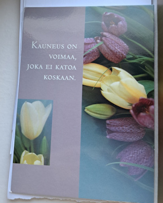 mietelmäkortti: tulppaaanit, uusi kortti