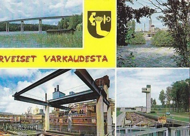Varkaus, sommitelma mm: silta vaakuna väri p110