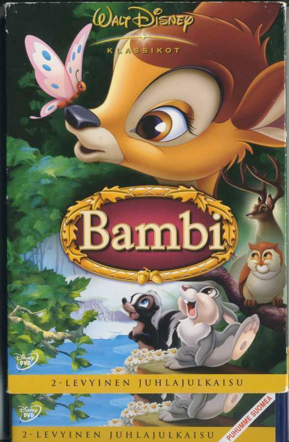 Disney'n BAMBI Suomi 2-DVD 1942/2011 - puhumme suomea(kin)!