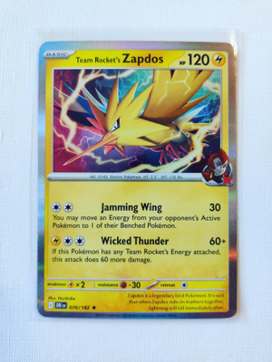 Team Rocket's Zapdos Holo Rare