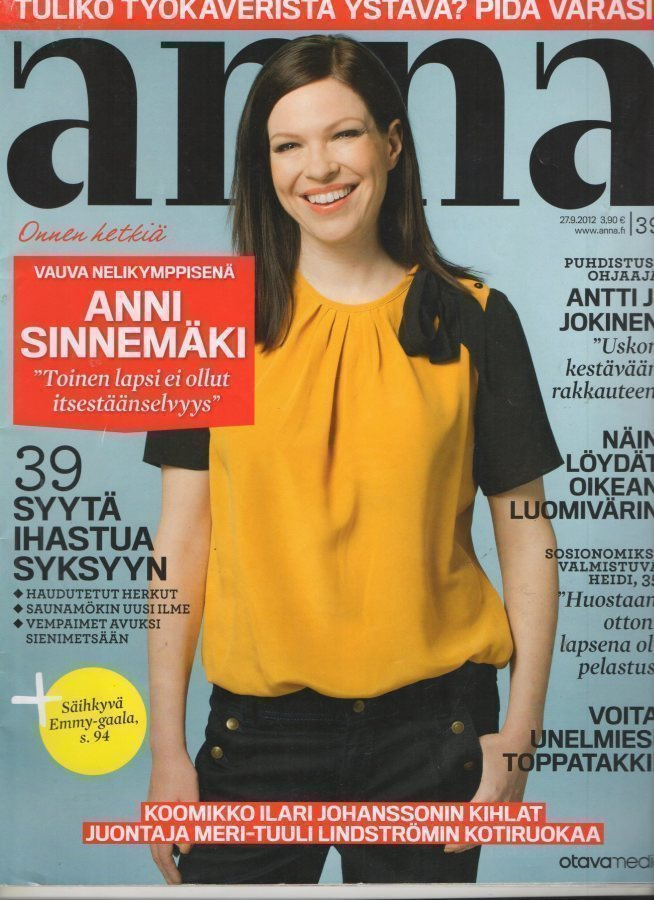 Anna n:o 39 2012 Anni Sinnemäki. Antti. Meri-Tuuli. Annakka.