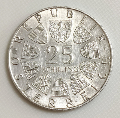 Itävalta 25 Schilling 1970, Franz Lehar, hopeakolikko