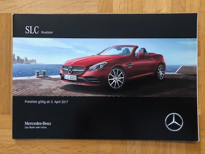 Hinnasto & lisävarusteet Mercedes SLC R172 2017 - esite