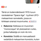UFO RANSKALAINEN VINTAGE VETOKELLO - pikkukuva 2