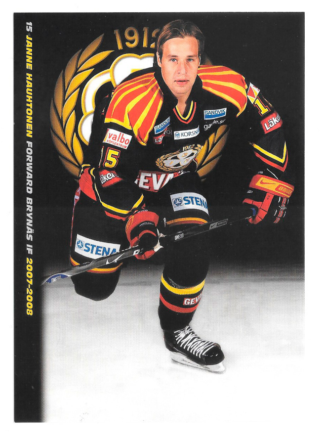2007-08 Brynäs IF Postikortti Janne Hauhtonen