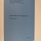 A. J. Ranta-Eskola : The Plastic Flow of Sheet Metals - pikkukuva 1