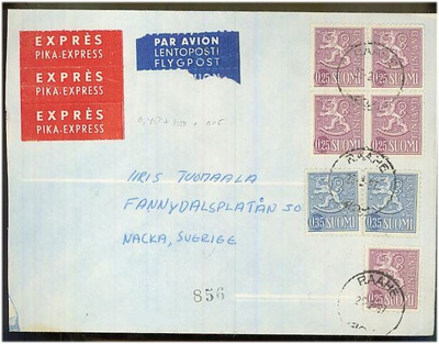 1967 lento-pika-kirje Ruotsiin