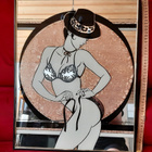 Vintage PIN UP Tyylinen sisustuspeili 52×42cm 1991 - pikkukuva 1