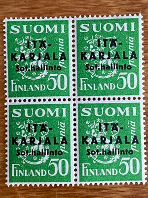 ITÄ-KARJALA 50 PENNIÄ NELIÖ** (TERÄVÄ A)