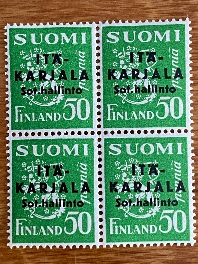 ITÄ-KARJALA 50 PENNIÄ NELIÖ** (TERÄVÄ A)