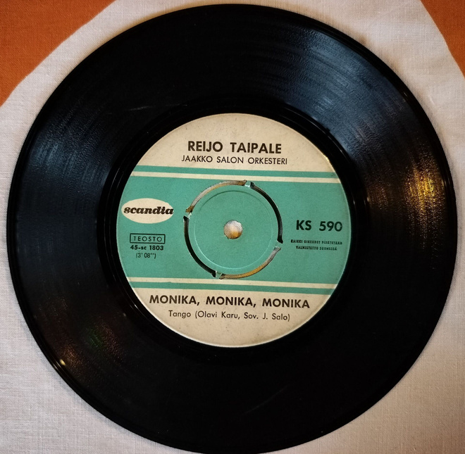 REIJO TAIPALE 7”:Monika,Monika,Monika/Sateen tango, KS 590