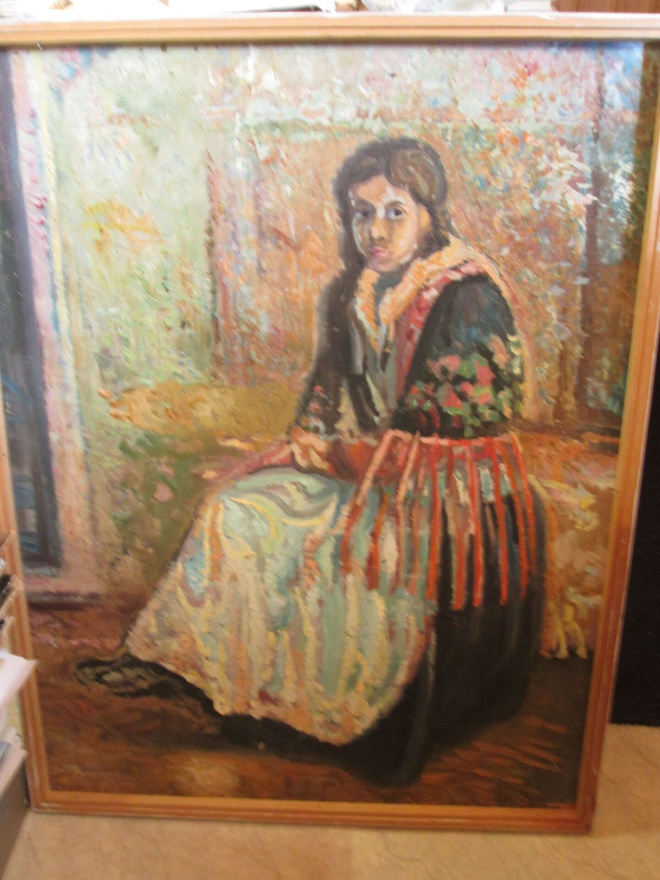 Kaksi maalausta, Mustalaisnainen ja malli 1950-luvun alku