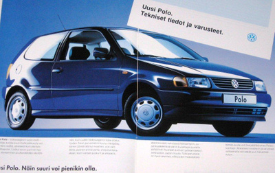 1994 VW Polo esite - KUIN UUSI - 20 siv - suom
