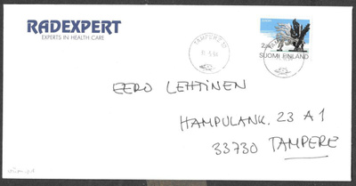 Postilähetys - Eurooppa 1993 (LAPE 1201) Tampere 31.5.1994