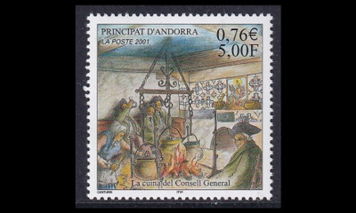 Andorra Fr 572 ** Historiallinen keittiö (2001)