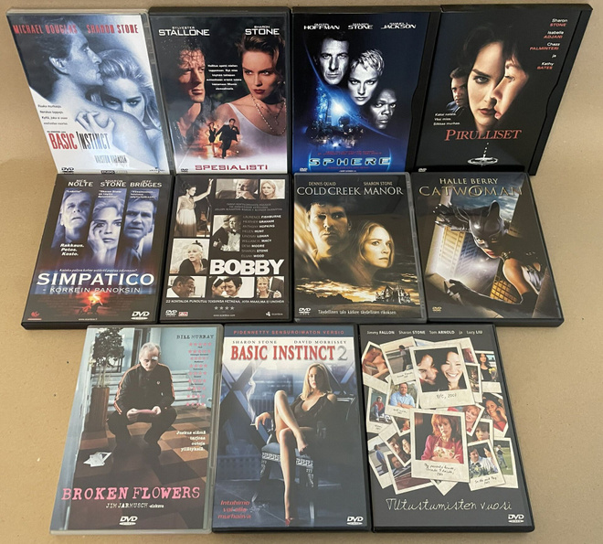 Sharon Stone-leffoja 11kpl DVD
