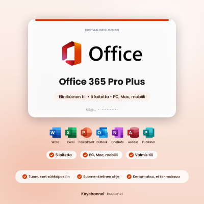 Office 365 Pro Plus elinikäinen – tili 5 laitteelle