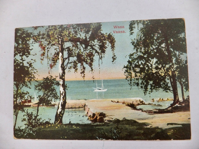 VANHA Postikortti Vaasa 1900-l Kulk. 1920