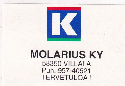 Villala. Molarius Ky   . Kesko Oy  .s42