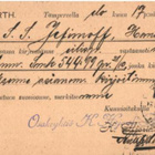 FIRMAKORTTI K. HJORTH GRAND-DUCHE de FINLAND TAMPERE-HANKO - pikkukuva 1