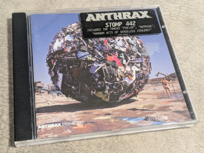 Anthrax - Stomp 442 (CD) NEAR MINT!! + Hyper Sticker