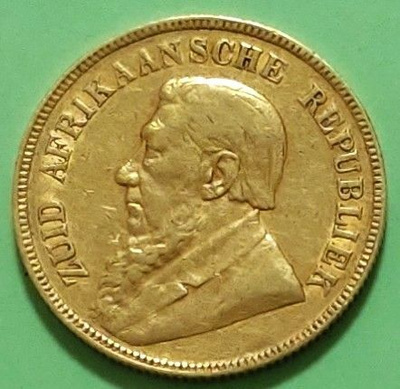 Etelä-Afrikka, 1 Pond 1898 kulta raha, hyvä kunto.