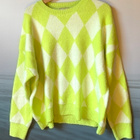 MYMO upea lime keltainen valk oversize  neule M/ L - pikkukuva 4