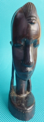 Figuuri Musta Afrikkalaisen naisen pää korkeus 22cm