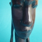 Figuuri Musta Afrikkalaisen naisen pää korkeus 22cm - pikkukuva 1