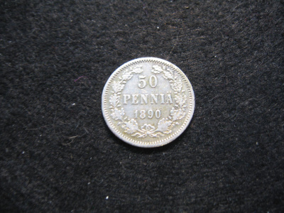 50 penniä 1890 - hopeaa