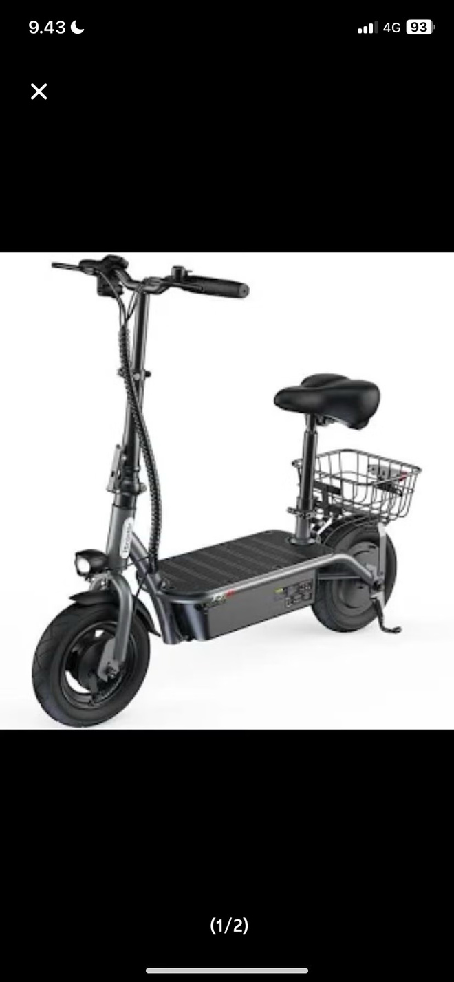 UUSI & AVAAMATON: iScooter F2 sähköpotkulauta (500W) + satul