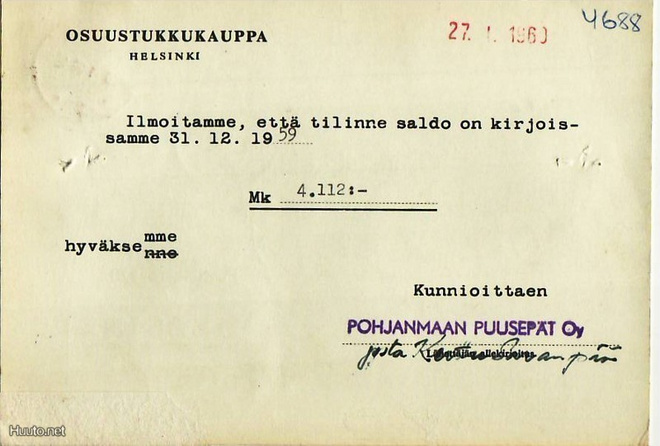 FIRMAKORTTI LAPUA POHJANMAA N PUUSEPÄT