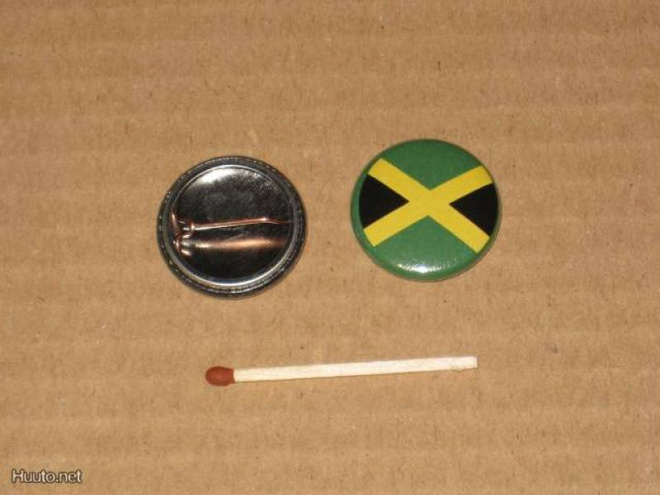 Jamaikan lippu rintanappi 1" f1