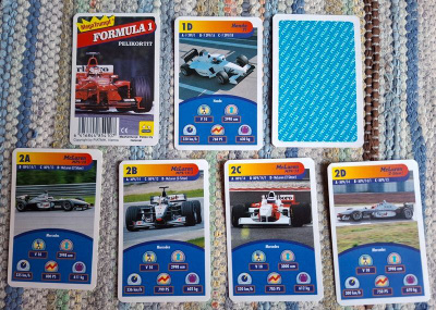 Formula 1 auto pelikortit car