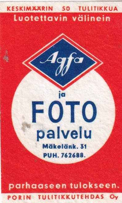 FOTO  palvelu, Agfa, Mäkelänkatu 31  1/14