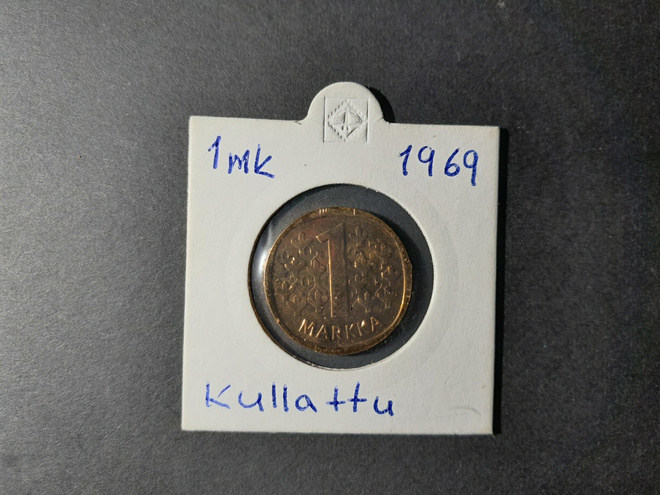 1 markka. 1969. Kullattu.