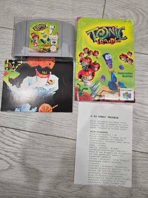 Nintendo 64 - Tonic Trouble, ohje + juliste + valokopio-ohje